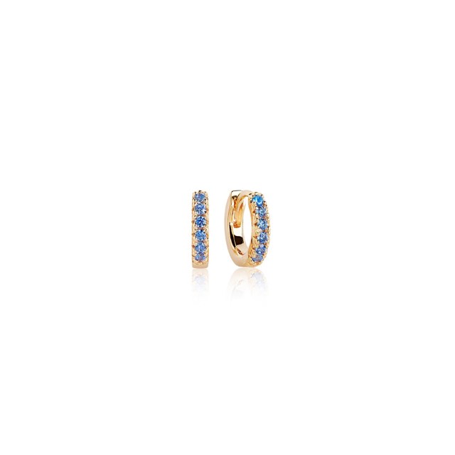 ELLERA PICCOLO Oorbel blauw Zirkoner (goud)