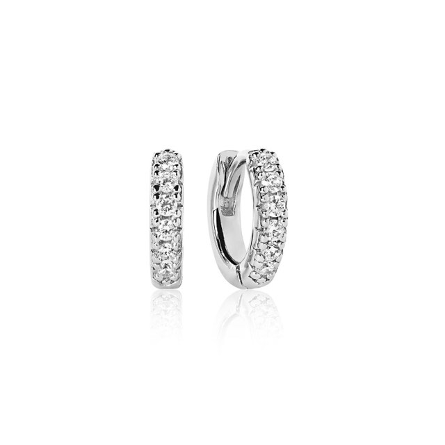 ELLERA PICCOLO Oorbel witte Zirkoner (Zilver)