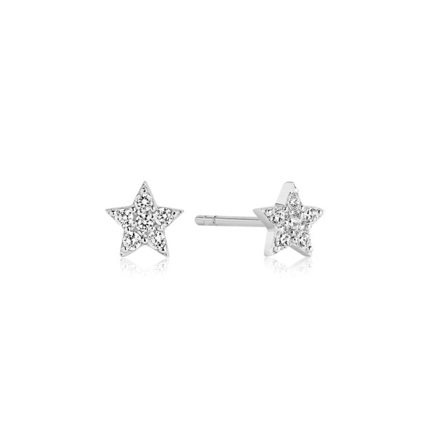 MIRA Oorbel witte Zirkoner (Zilver)