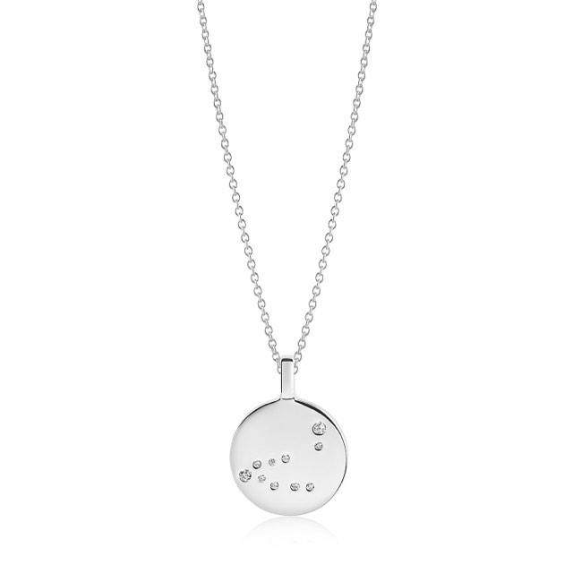 ZODIACO CAPRICORN Kettingen witte Zirkoner (Zilver)