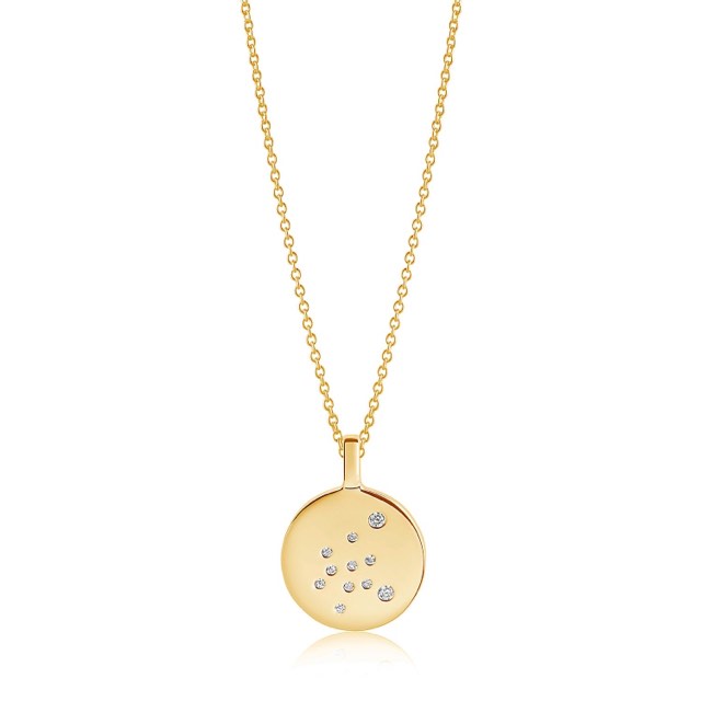 ZODIACO AQUARIUS Kettingen witte Zirkoner (goud)
