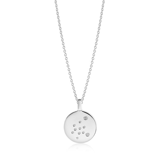 ZODIACO AQUARIUS Kettingen witte Zirkoner (Zilver)