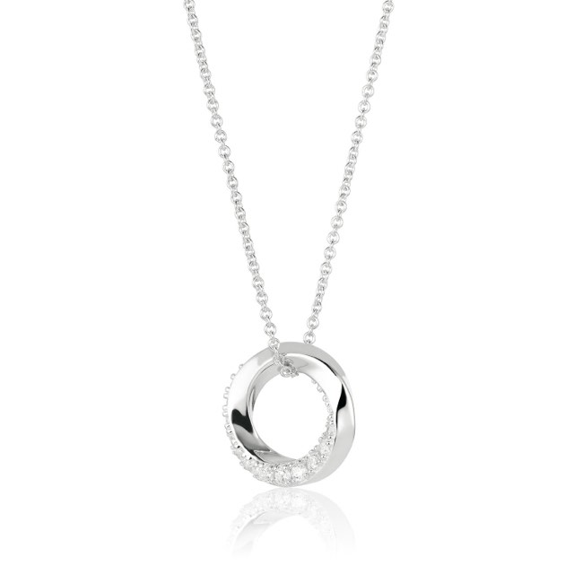 FERRARA Kettingen witte Zirkoner (Zilver) 45-60 cm