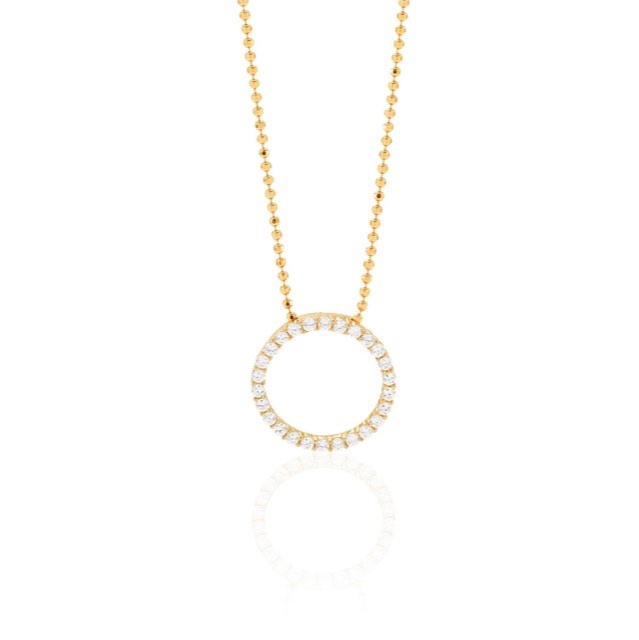 BIELLA Kettingen witte Zirkoner (goud)