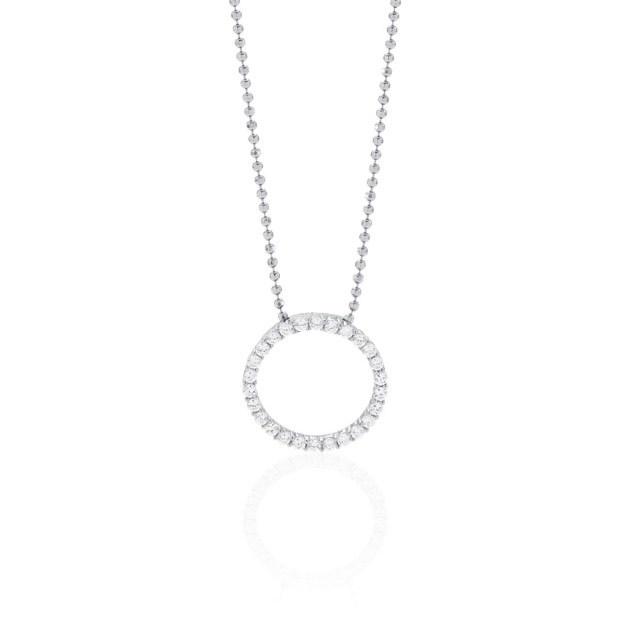 BIELLA Kettingen witte Zirkoner (Zilver)