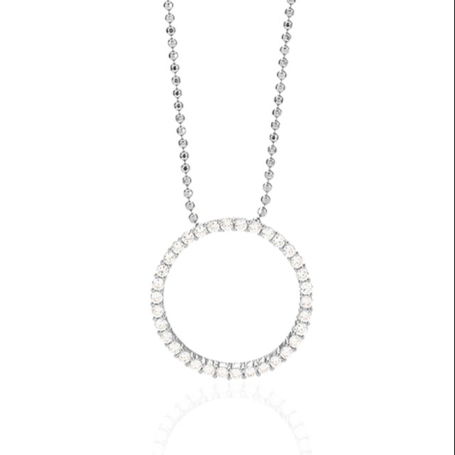 BIELLA GRANDE Kettingen witte Zirkoner (Zilver)