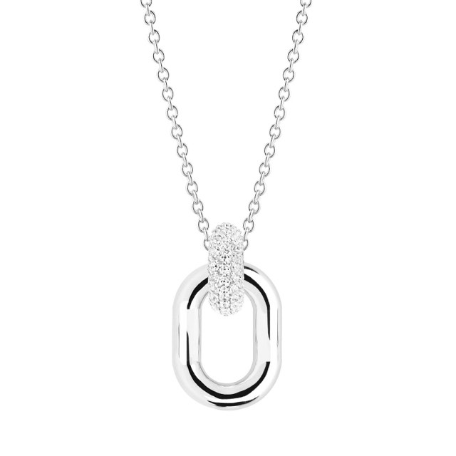 CAPRI DUE Kettingen witte Zirkoner (Zilver) 45-60 cm