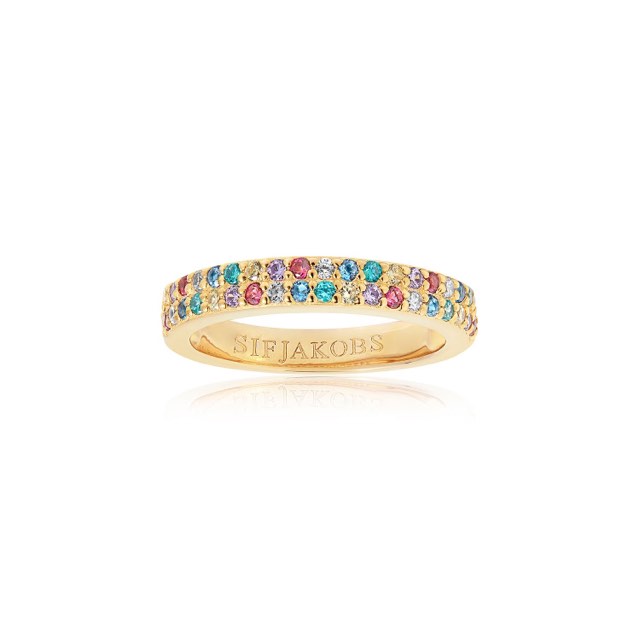 CORTE DUE ring meerkleurige Zirkoner (goud)