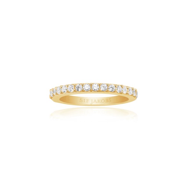 CORTE UNO ring witte Zirkoner (goud)