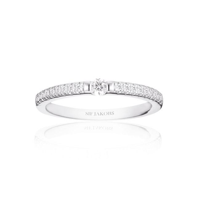 ELLERA UNO ring witte Zirkonia (Zilver)