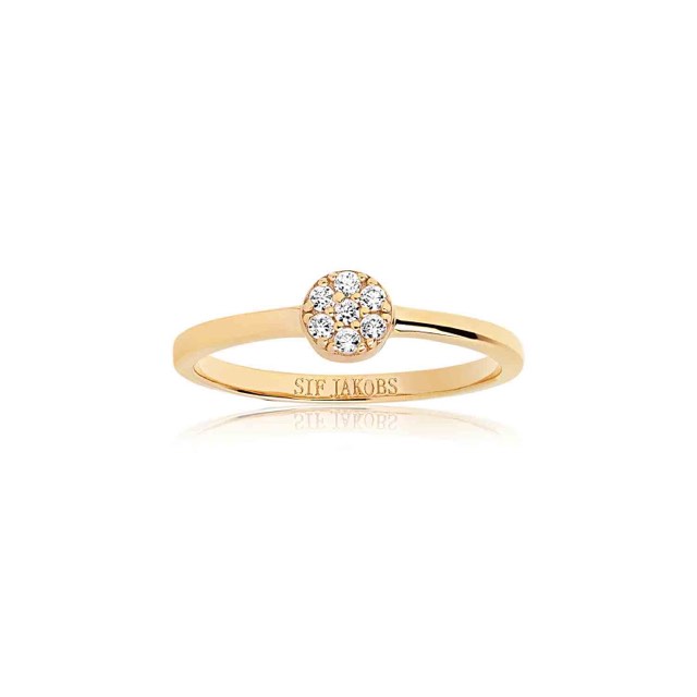 CECINA ring witte Zirkoner (goud)
