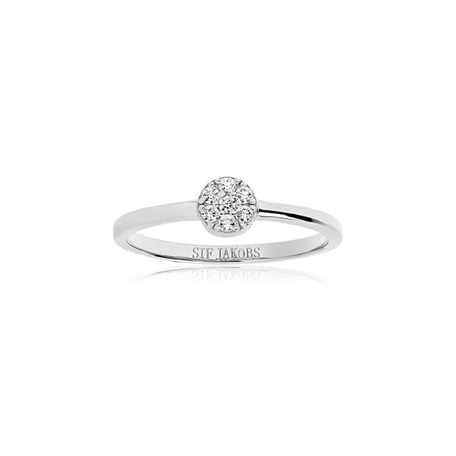 CECINA ring witte Zirkoner (Zilver)