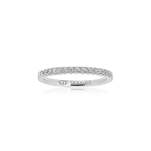 ELLERA ring witte Zirkoner (Zilver)