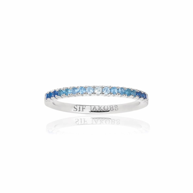 Ellera - med zirkoner i blå och vit gradient Ring