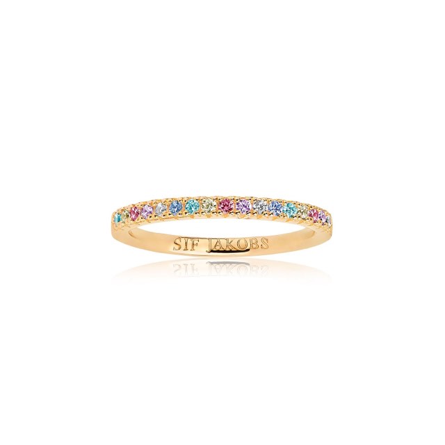 ELLERA ring meerkleurige Zirkoner (goud)