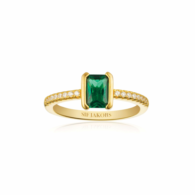 ROCCANOVA PICCOLO Ring Grön zirkonia Goud