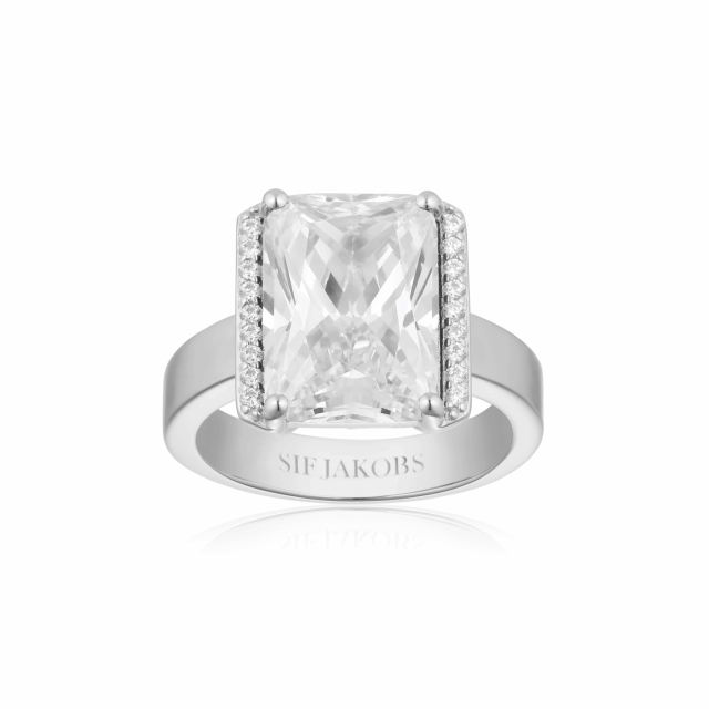 ROCCANOVA ALTRO GRANDE Ring Vita Zirkoner Zilver