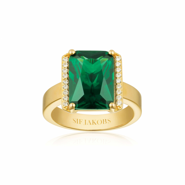 ROCCANOVA ALTRO GRANDE Ring Grön zirkonia Goud