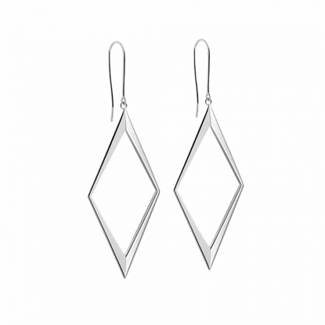 Rhomb Oorbel Zilver