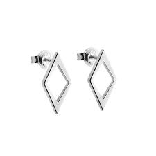 Rhomb Oorbel Zilver