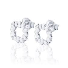 Bricks explosion mini Earrings Silver in de groep Oorbellen / Zilveren oorbellen bij SCANDINAVIAN JEWELRY DESIGN (s140)