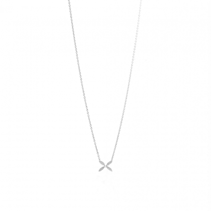 Sparkling ellipse mini Necklace Silver in de groep Kettingen / Zilveren kettingen bij SCANDINAVIAN JEWELRY DESIGN (s206)