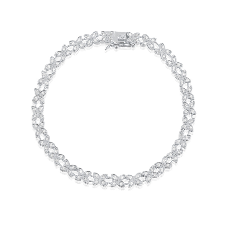 Sparkling ellipse mini T-Bracelet Silver in de groep Armbanden / Zilveren armbanden bij SCANDINAVIAN JEWELRY DESIGN (s221-R)