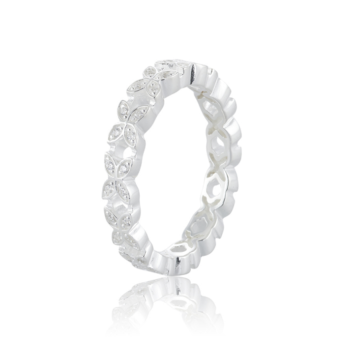 Sparkling ellipse mini Ring Silver in de groep Ringen / Zilveren ringen bij SCANDINAVIAN JEWELRY DESIGN (s223-R)