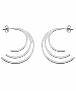 Offset Triple Hoops in de groep Oorbellen / Zilveren oorbellen bij SCANDINAVIAN JEWELRY DESIGN (s231)