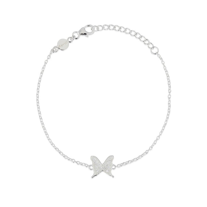 Petite papillion sparkling Bracelet Silver in de groep Armbanden / Zilveren armbanden bij SCANDINAVIAN JEWELRY DESIGN (s317)