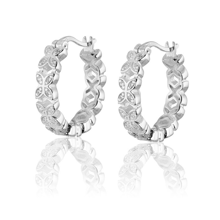 Product Image for CAROLINA GYNNING Sparkling ellipse mini Earrings creol - L Silver