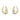 CURVE MEDIUM Oorbel Zilver goud