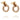 Ring Around & Stars Oorbel goud