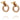 Ring Around & Stars Oorbel goud