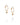 Micro catch a falling star hoops Gold