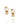 Messy rings ear Earrings Goldplated Silver