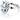 Little Bend Over - Aquamarine Ring Witgoud