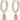 River ring pendant pink earrings