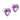 Medical Plastic Heart 6 mm, Light amethyst Örhänge