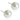 Natural Titanium Pearl 8 mm, White Örhänge