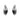 2024 HERITAGE EAR CLIPS Zilver BLACK ONYX