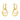 Offspring Earrings small Gold
