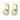 LULU Goud WHITE PEARL Oorbel