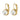 LULU Goud WHITE PEARL Oorbel
