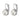 LULU Zilver WHITE PEARL Oorbel