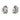 MOONLIGHT GRAPES Oorbel Clips Zilver OXIDISED