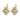 BATTI Goud GOLDEN / ROSE Oorbel