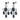 LEONORA Zilver ROYAL BLUE / CRYSTAL Oorbel