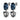 ANETT Zilver ROYAL BLUE / GREY Oorbel