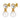 NETTE Goud CRYSTAL/WHITE PEARL